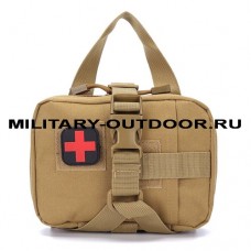 Anbison Horizontal Tactical Medical Pouch Coyote